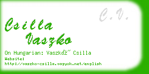 csilla vaszko business card